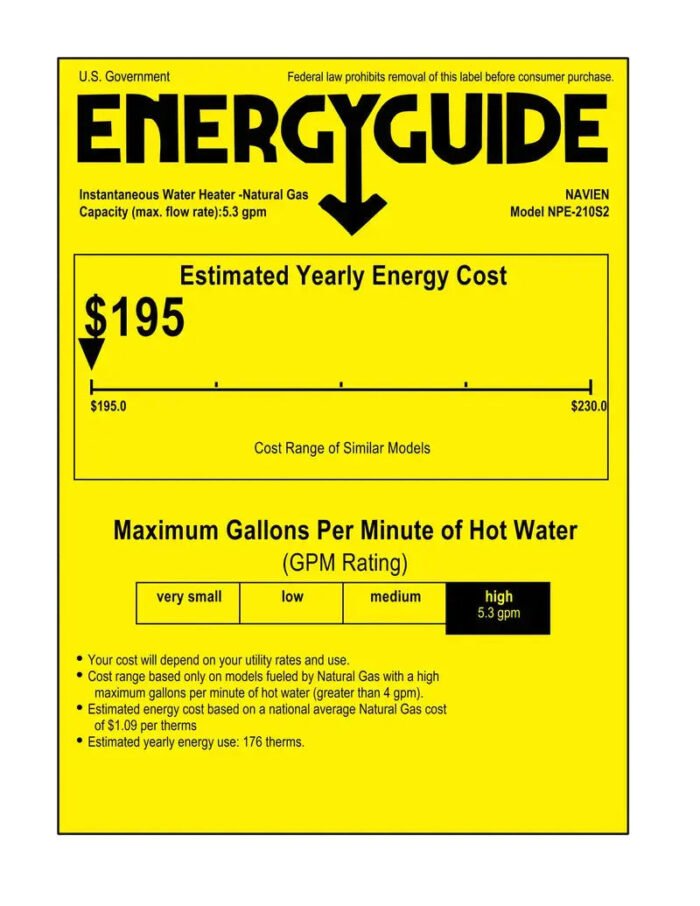 Navien NPE-210S2   High efficiency Condensing Tankless Water Heater gordeo