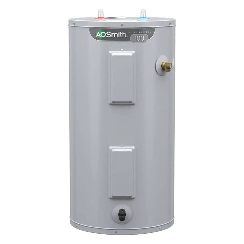 A.O. Smith Signature 100 50-Gallon Short 6-Year Limited Warranty 4500-Watt Double Element Electric Water Heater | E6-50R45DV gordeo